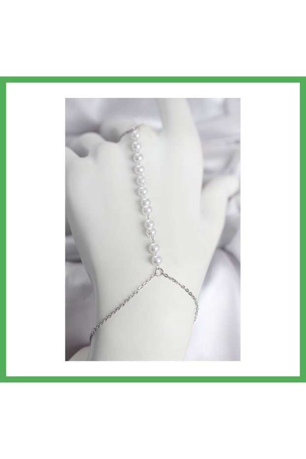 316L Steel Silver Color Row of Pearls Model Women's Shahmeran Bezoss