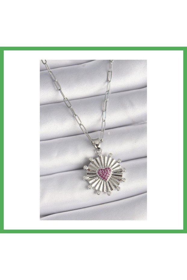 316L Steel Silver Color Pink Zircon Stone Processing Medallion Model Women's Arm Bezoss