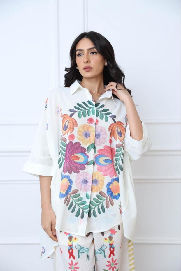 Loose Asymmetrical Length Blouse