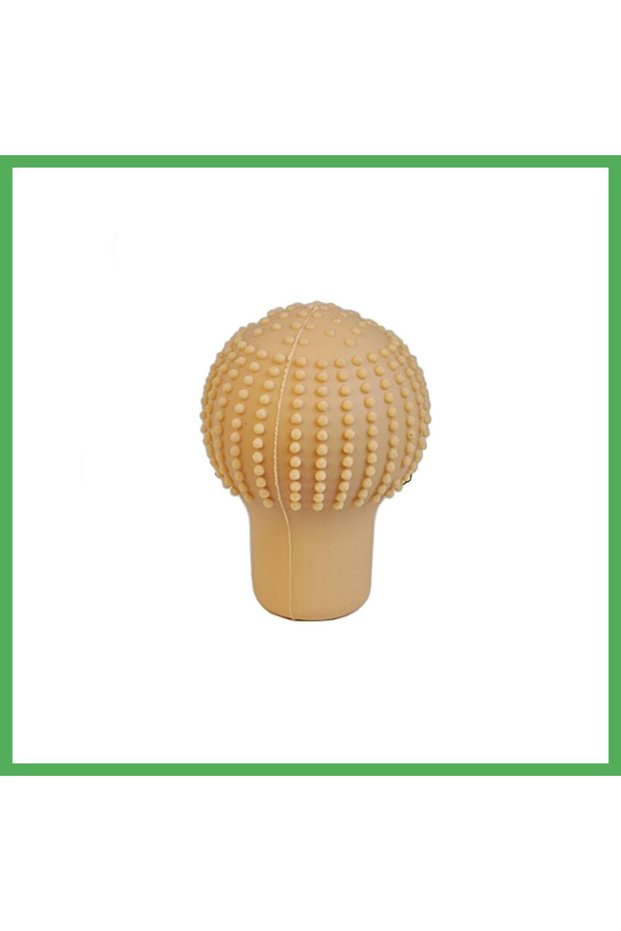 Silicone Gear Shift Knob Cover Massaging Round Beige Bezoss