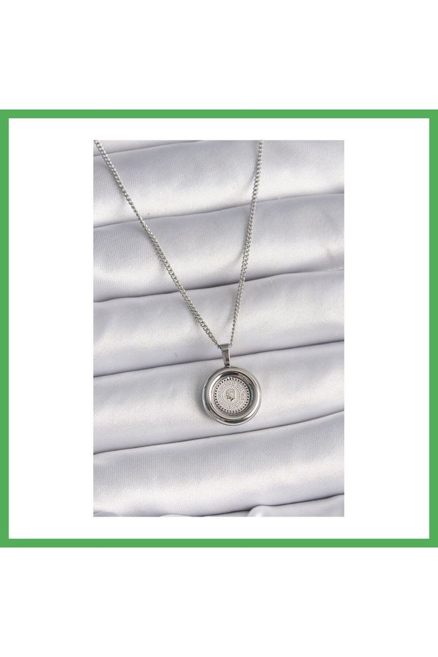 316L Steel Silver Color Chain Silver Color Model Women's Necklace Bezoss