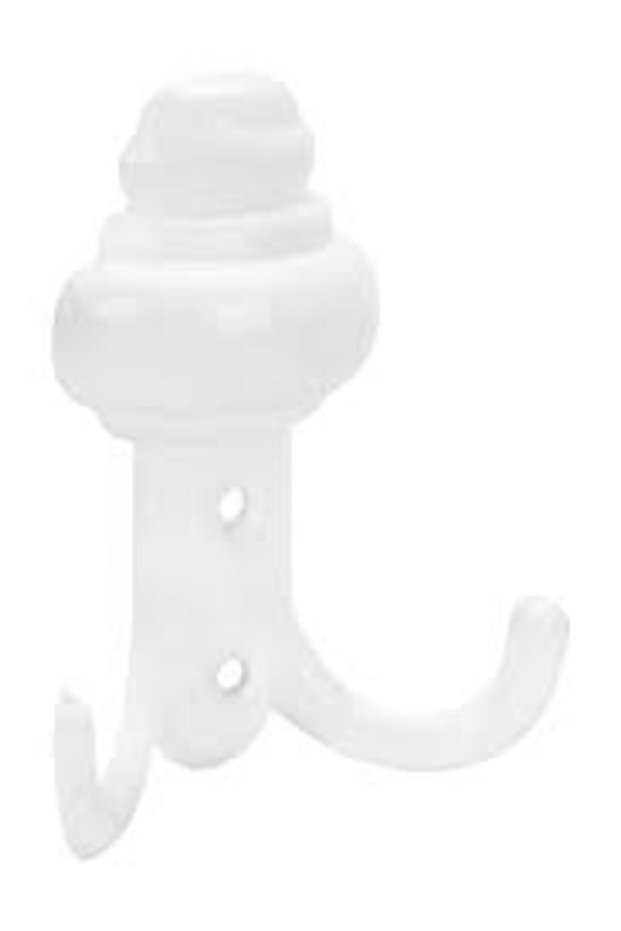 White Coated Metal Hanger Coat Rack 10-Pack