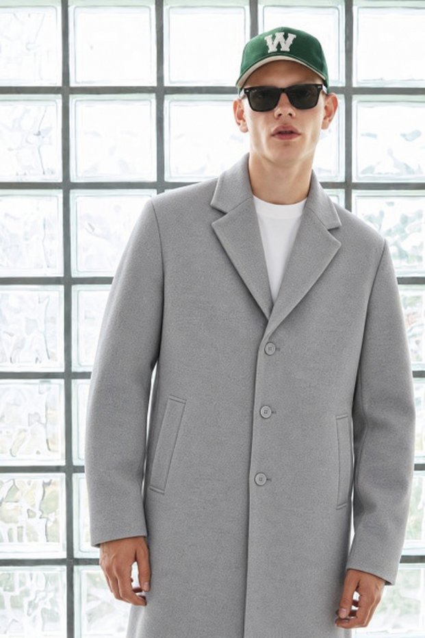 Men's Classic Cashmere Buttoned Premium Gray Coat
