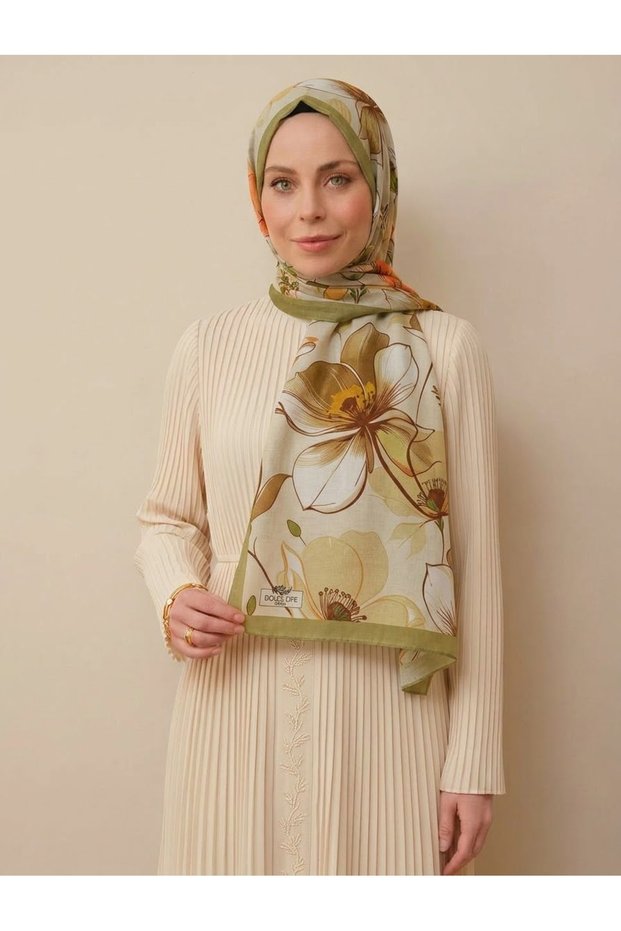 Patterned Cotton Soft Shawl Flora Series