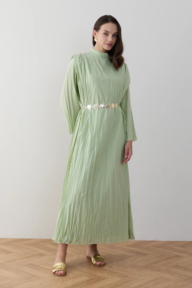 Belted Voile Crash Dress 32-2884