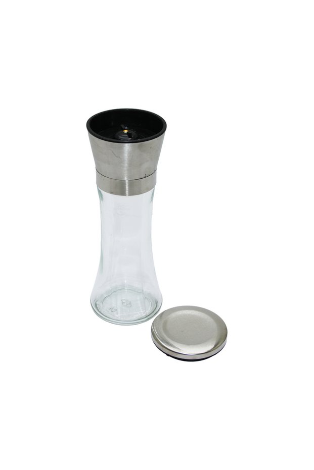 Glass Pepper Grinder with Chrome Cover Large Size Enf-584