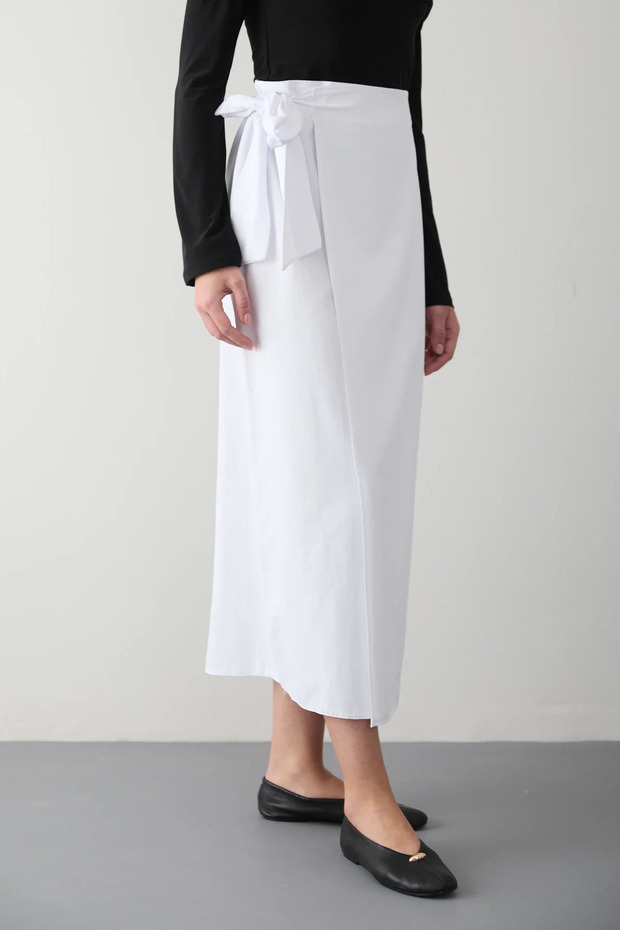 Poplin Tie Skirt 32-2874