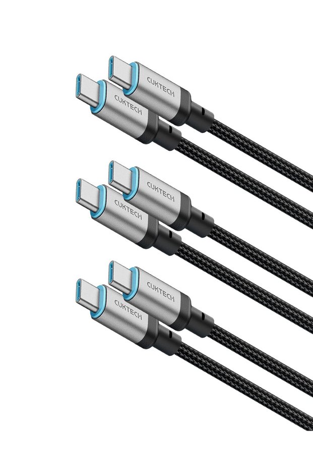 كابل USB-C بقوة 240 واط، عبوة من 3 قطع، طول 1.5 متر، شحن سريع 6 أمبير PD 3.1