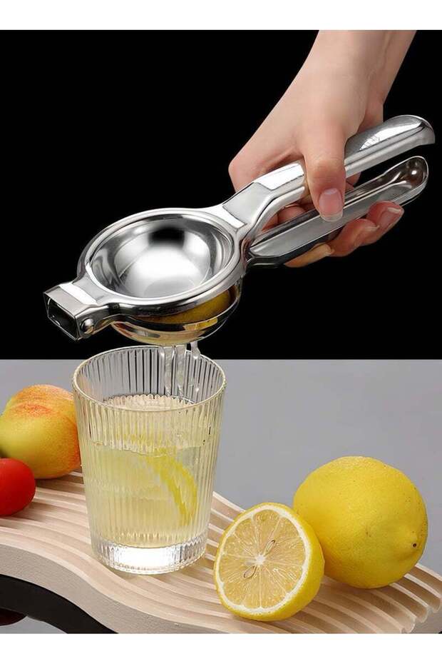 Lee Yon Hand Press Manual Juice Maker, Silver, 21*6.5cm