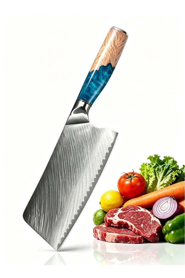 SSGP Butcher knife, Damascus steel chef knife, kitchen knives, high carbon stainless steel knife
