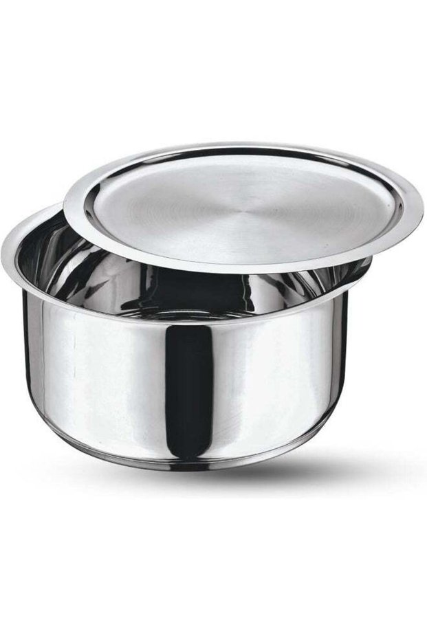 VINOD Stainless Steel 304 Grade Tope/ Patila/Topiya with Lid - Diameter 20 cm, Capacity 3 Litre
