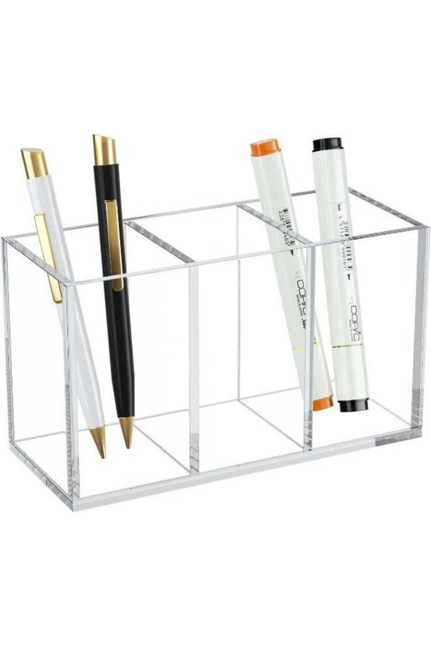 TPGP Acrylic Pen Holder, Desk Accessories Pencil Cup