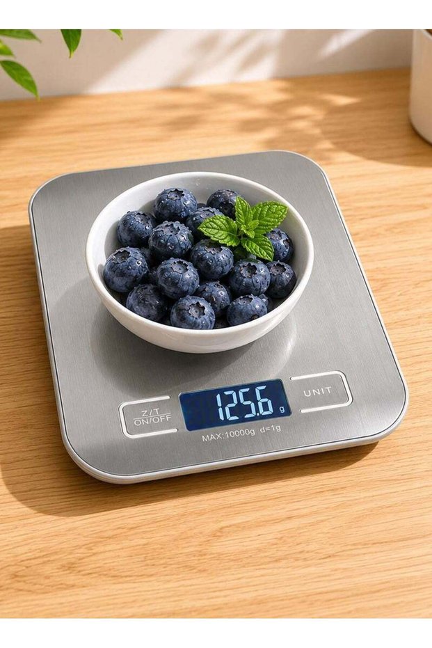 LAYAN 10KG Precision Digital Kitchen Scale, Rechargeable Food Scale with USB Type-C Charging & LCD