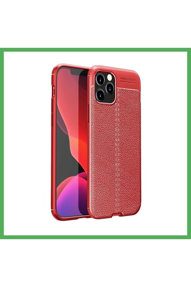 غطاء متوافق مع هاتف iPhone 12 Pro Max مع خاصية التركيز التلقائي - أحمر BEZOSS