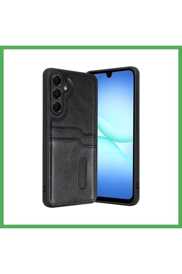 Samsung Galaxy A17 5g Compatible Leather Case with Sara Business Card Holder - Black Bezoss