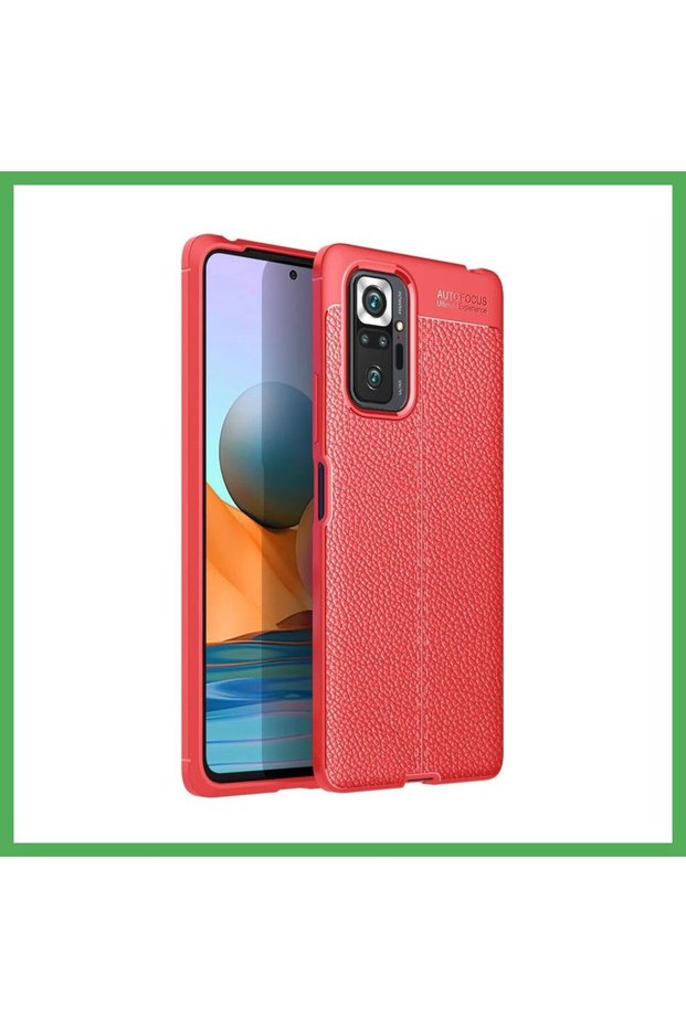 غطاء متوافق مع هاتف Redmi Note 10 Pro مع خاصية التركيز التلقائي - أحمر BEZOSS