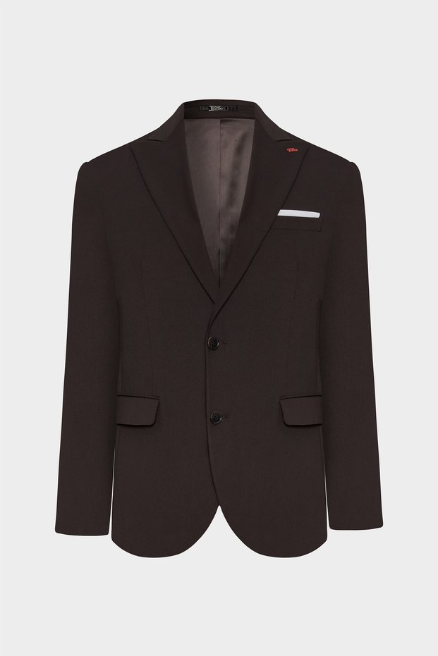 Slim Fit Brown Dobby Suit