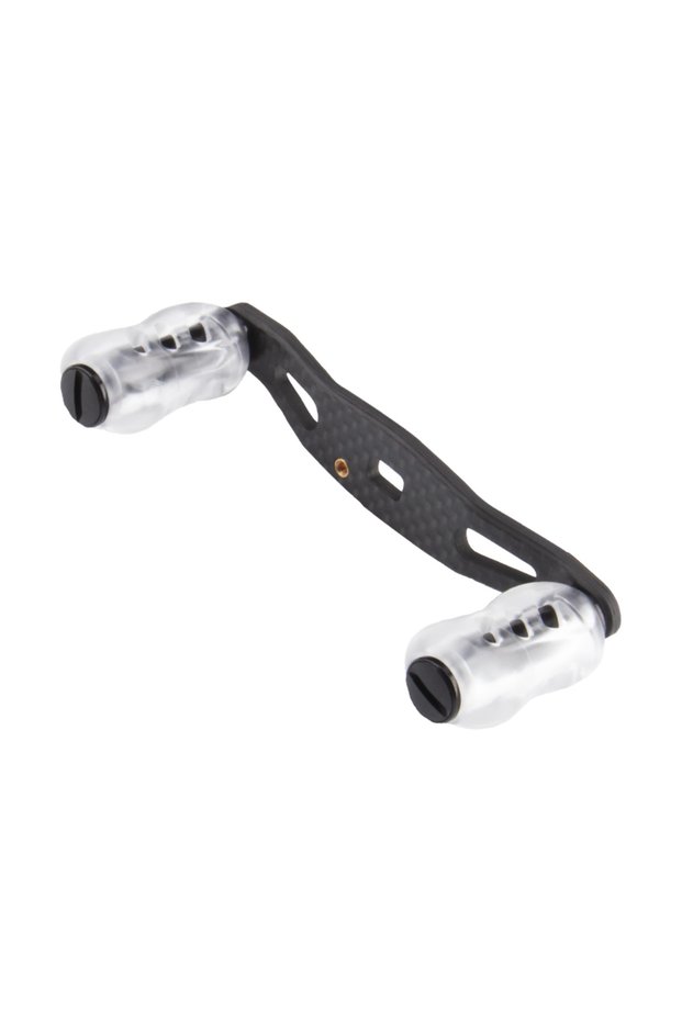 black DIY Refit 85MM Carbon Fiber Metal Fishing Reel Handle Rocker Acrylic Knob for D/S/A Brand Bait