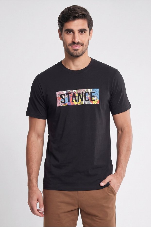 x Marvel Men Sportswear Fit Short Sleeve Outdoor T-Shirt, Black