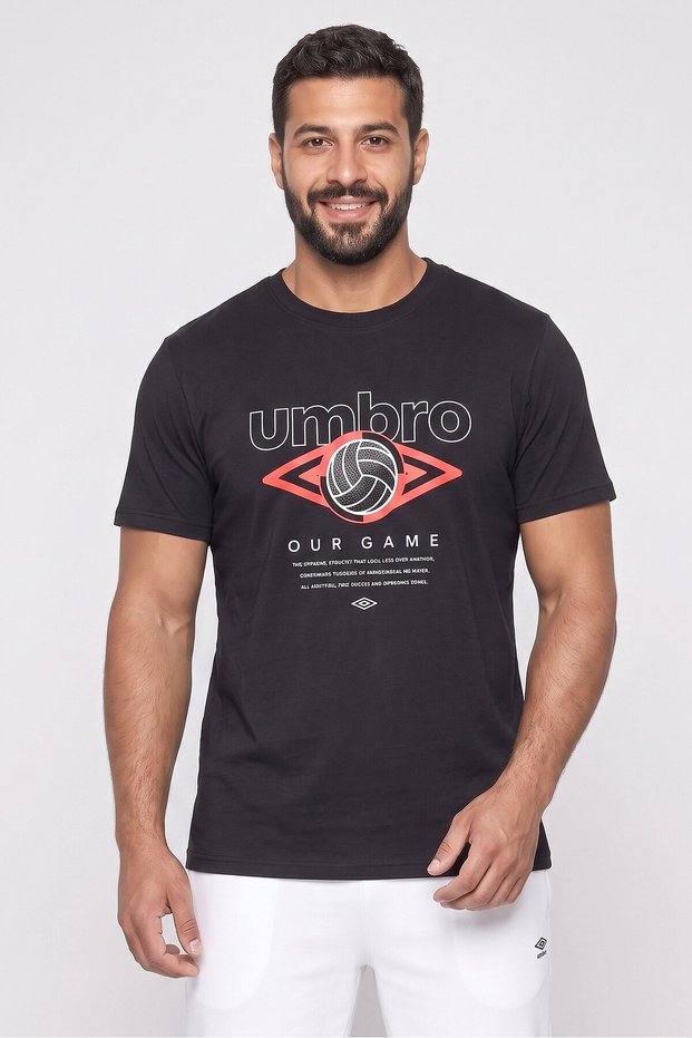 Men Sportwear Fit Short Sleeve Football T-Shirt, Black