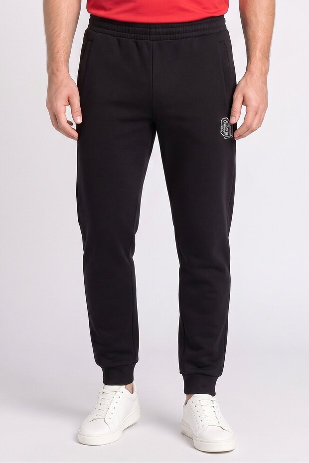 Men Regular Fit Outdoor Pants, Black