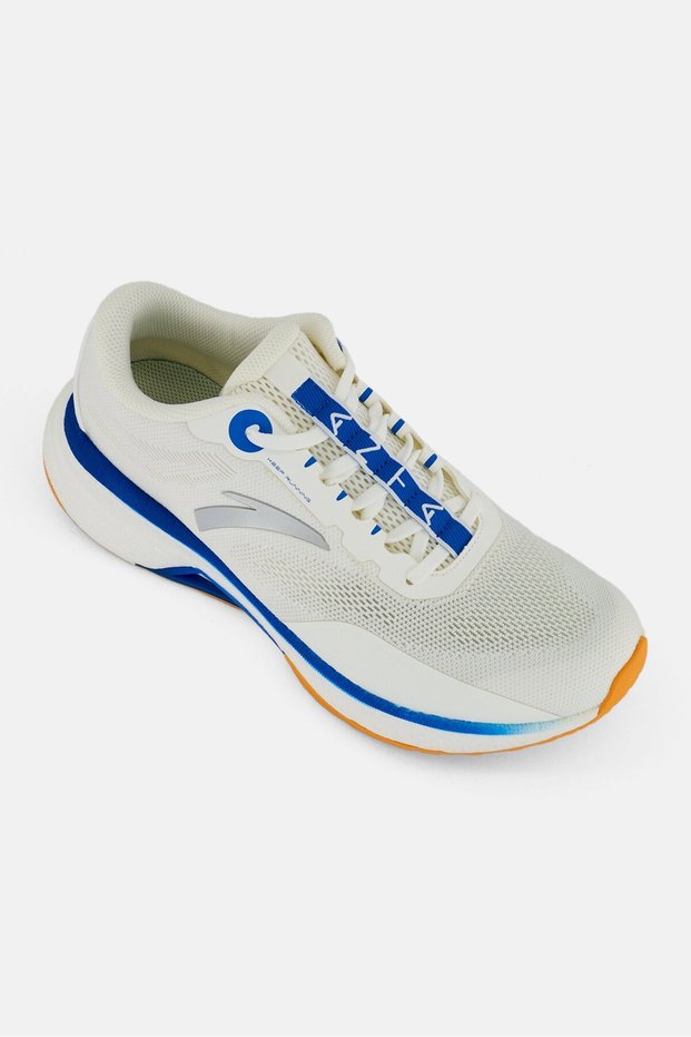 Men Lace Up Running Shoes, White