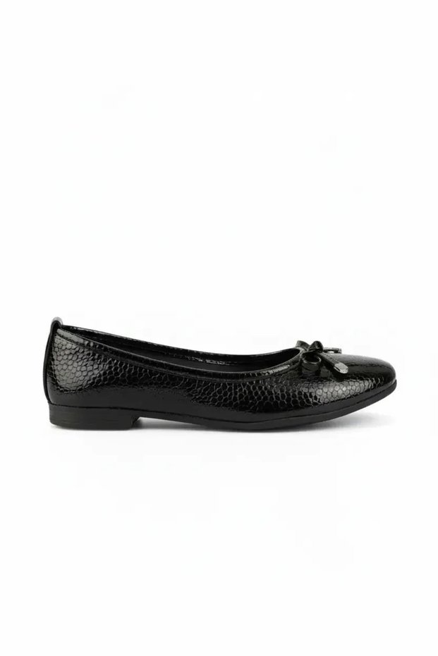 Genuine Daily Classic Bowknot Ballerinas In.740 Black Honeycomb