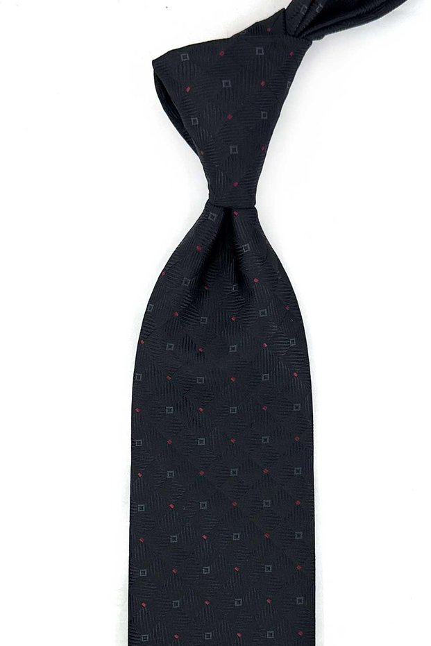 Classic Tie with Patterned Handkerchief Kk14091