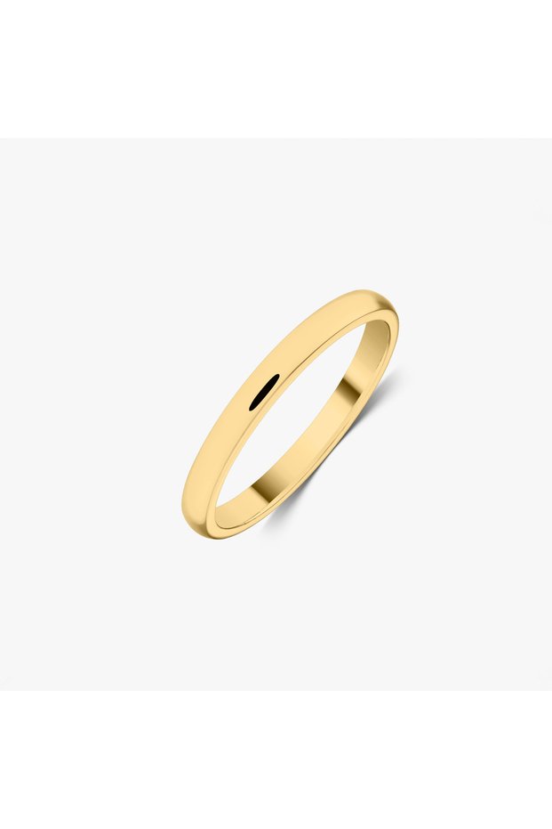 Thin Rounded Gold Wedding Ring