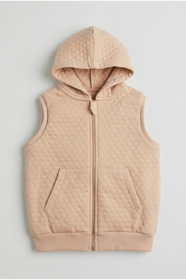 Children's Quilted Vest Unisex with Kangaroo Pocket