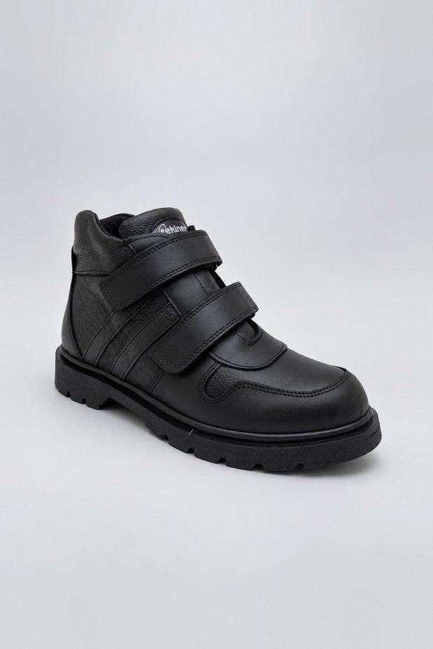 Genuine Leather Men's Youth Boots Black