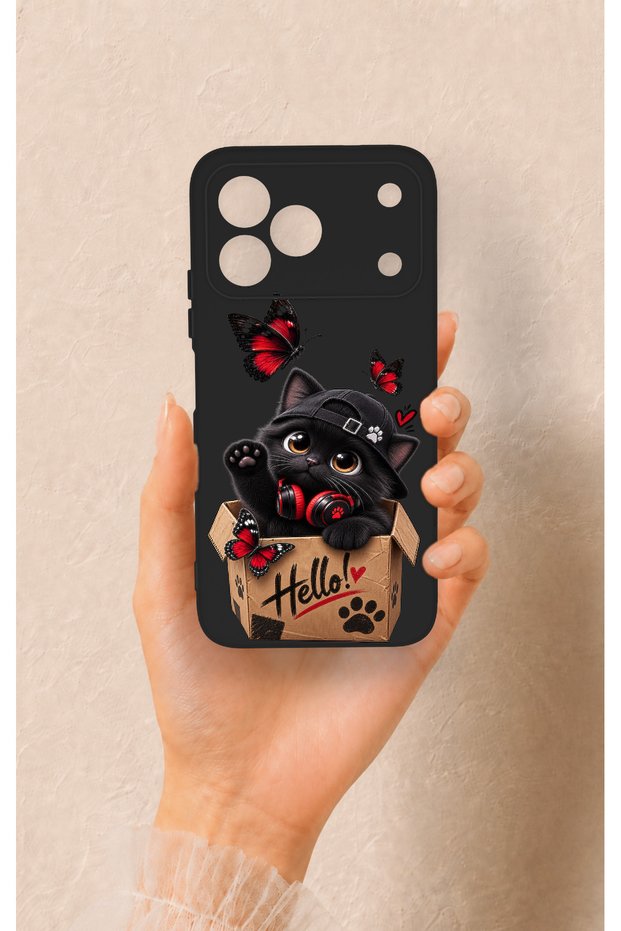 Tecno Spark 50 4g Compatible Hello Cat Patterned Silicone Case