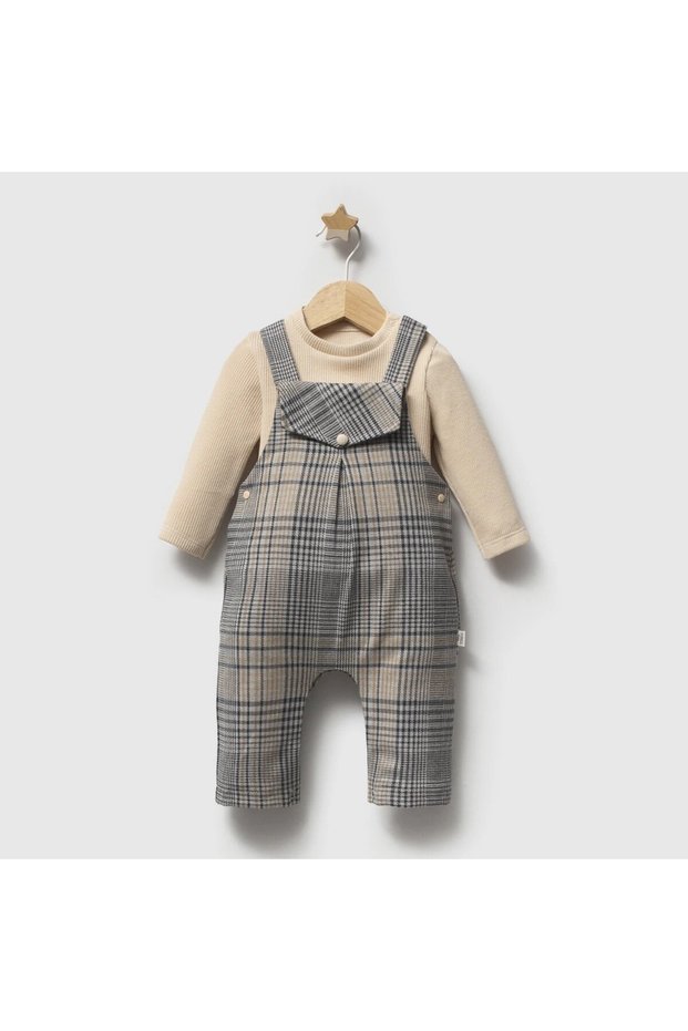 Plaid Winter Baby Boy Salopet