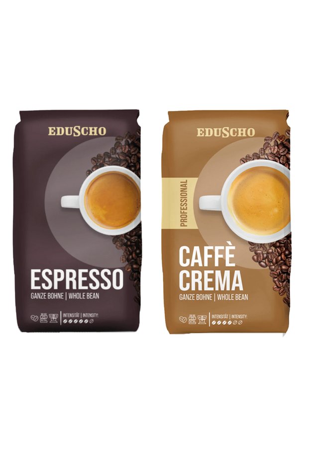 Professional Crema and Espresso Whole Bean Coffee 1kg X 2 Pcs