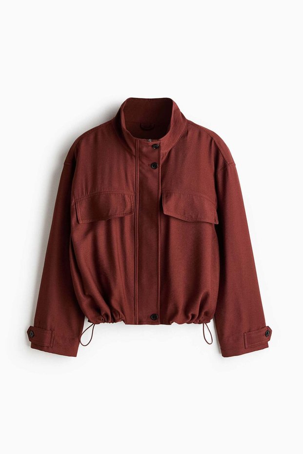 Funnel-collar jacket