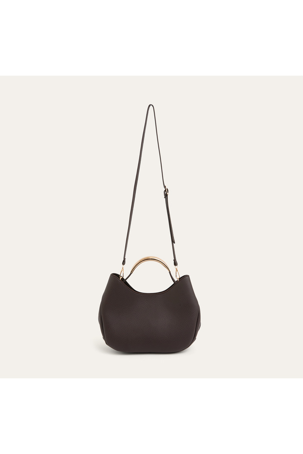 Women's Brown Handled Shoulder Bag