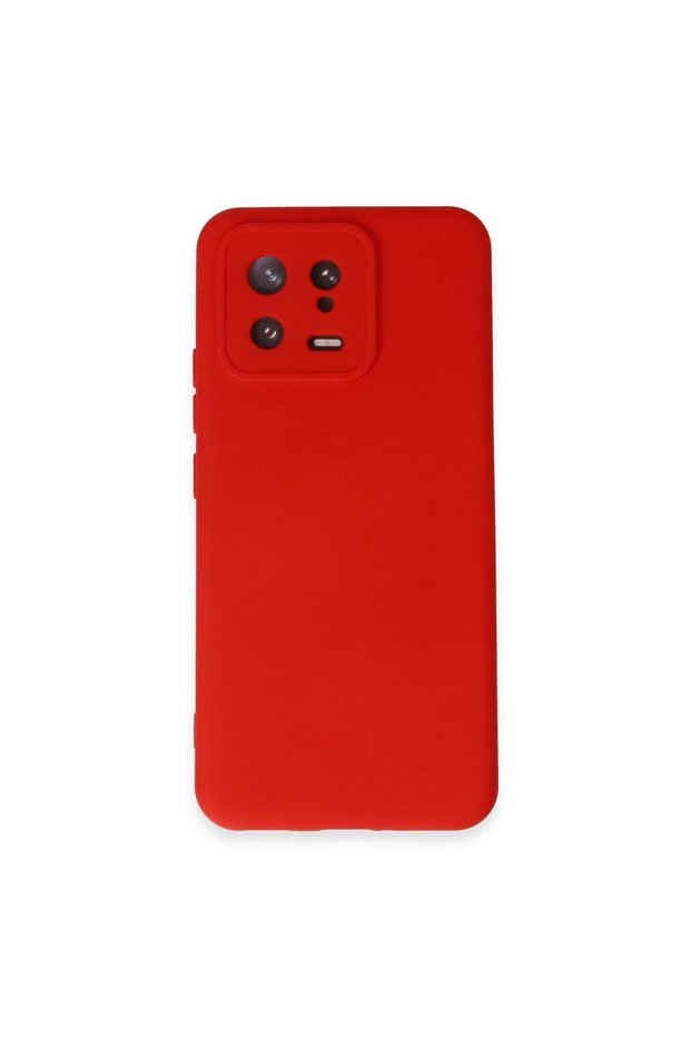 حافظة Xiaomi Mi 13 نانو داخل سيليكون مخملي - أحمر
