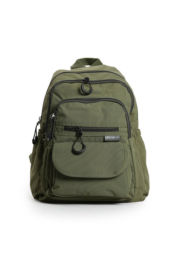 Small Size 32 cm Lightweight Waterproof Parachute Fabric Multi-Compartment Daily Women's Backpack Green 8317A