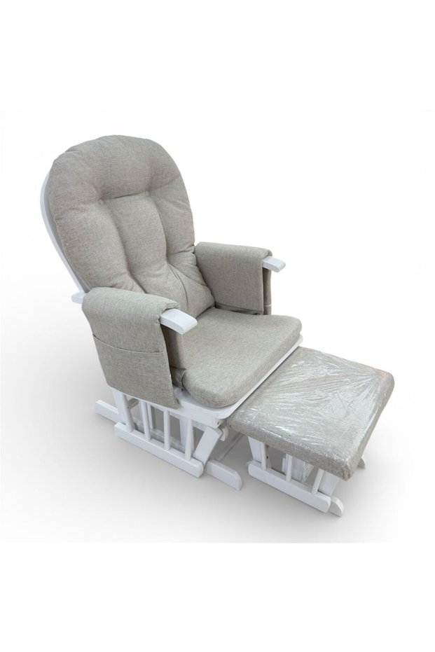 - Luxury Nursery Glider Chair & Ottoman Beige