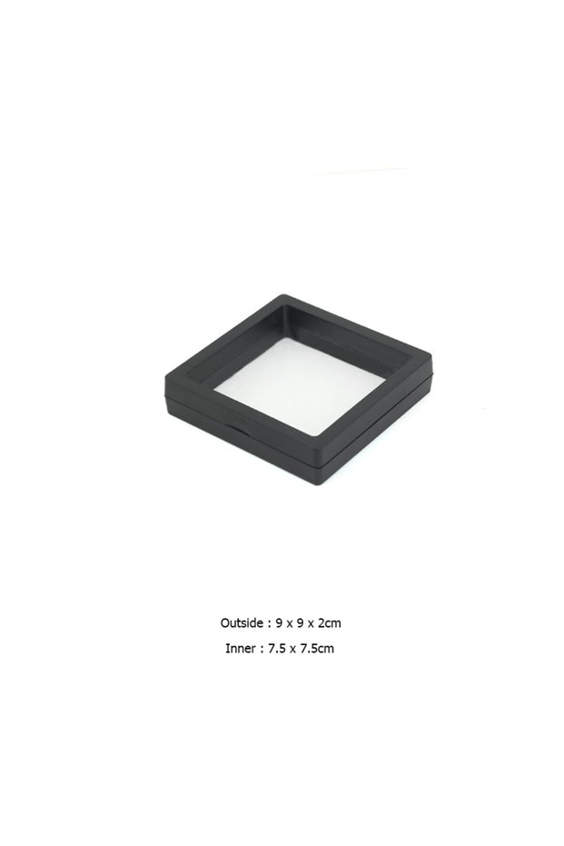 Black 9x9cm PE Film Transparent Visible Jewelry Storage Box Ring Earring Box Bracelet Necklace Displ