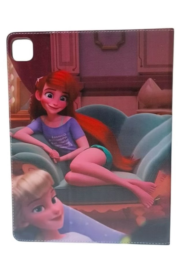 Frozen Elsa and Anna Print case for iPad Pro 13 inch Case 2024 M4 Lightweight Protective PU Leather Smart Stand Cover with Auto Wake Sleep Case for iPad Pro 13 inch 7th Generation 2024
