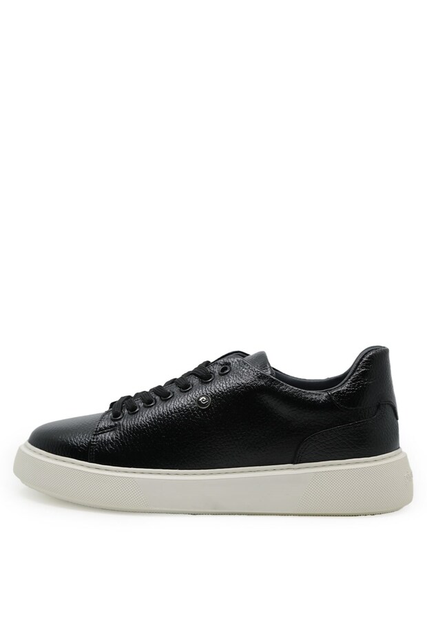 Genuine Leather Sneakers for Men: Everyday, Comfortable, Casual Black/White Shoes