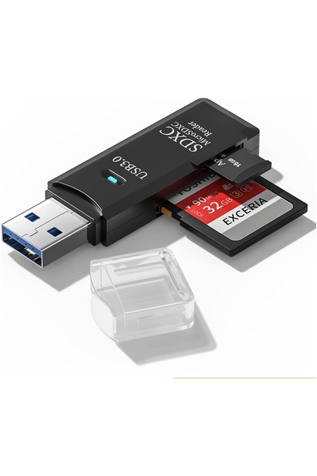 قارئ بطاقات مايكرو SD بمنفذ USB 3.0، محول 2 في 1 لبطاقات SD بسرعة 5 جيجابت في الثانية، قارئ بطاقات ذاكرة لـ SDX