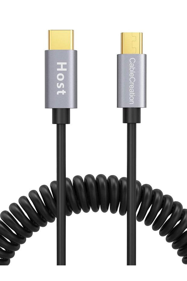 Coiled 4FT Micro USB to USB C 480Mbps OTG Charging Data Cable