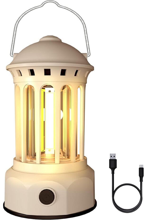 فانوس تخييم LED قابل لإعادة الشحن من Poweruck مع 3 أوضاع إضاءة قابلة للتعديل، مقاوم للماء IPX4 وخفيف الوزن