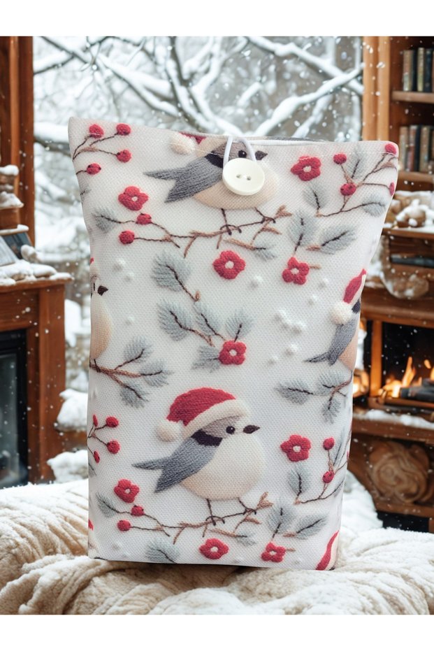 Home Book Cover with Waterproof Lining (Little Bird)