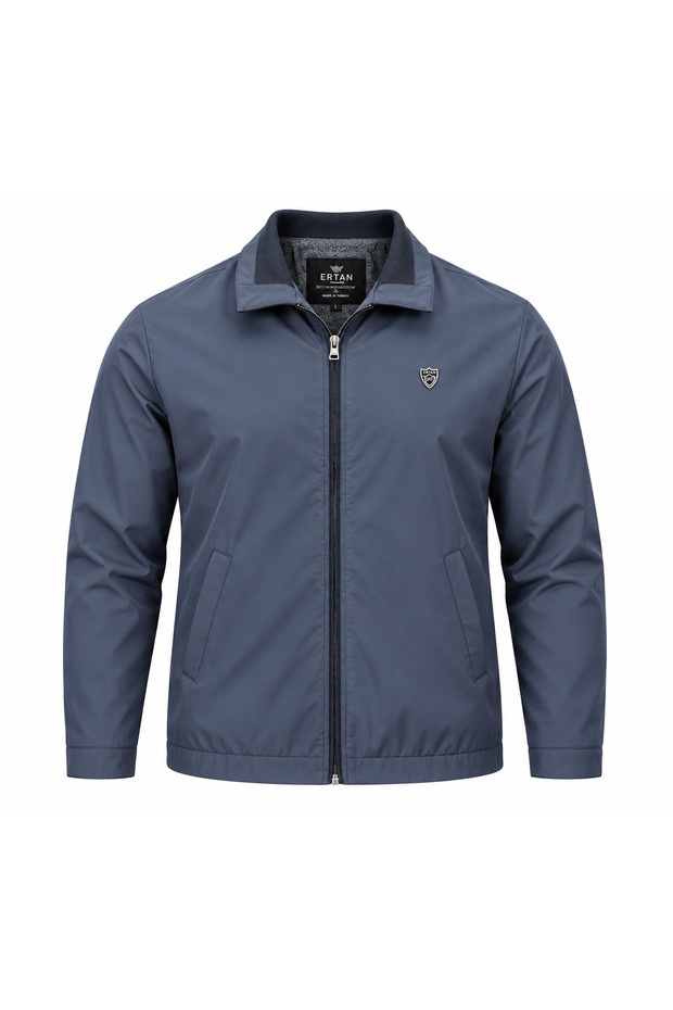 Ertan Men's (Safari) Bondet Fabric Plush Detailed Sleeve Closures Snap Buttons Water and Wind Resistant Winter Coat Jacket Dark Gray =1 Size Small Prefered