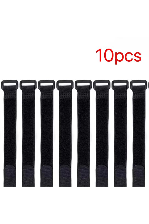 10pcs 2cmx20cm Reusable Hook and Loop Nylon Cable Ties Adjustable Wire Fastener Wrapping Cinch Strap