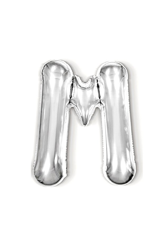 40inch M 40 Inch Large Silver Letter A-Z Balloon, Foil Mylar Letter for Graduation Wedding Birthday