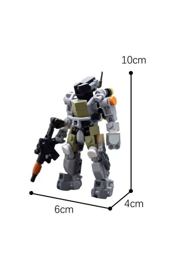 paper manual MOC Robot Building Kit Armor Action Figure Building Model Toy Collectible Toy For Kids
